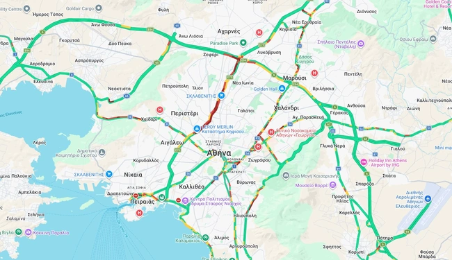 Κίνηση στους δρόμους, (20/4/2026)