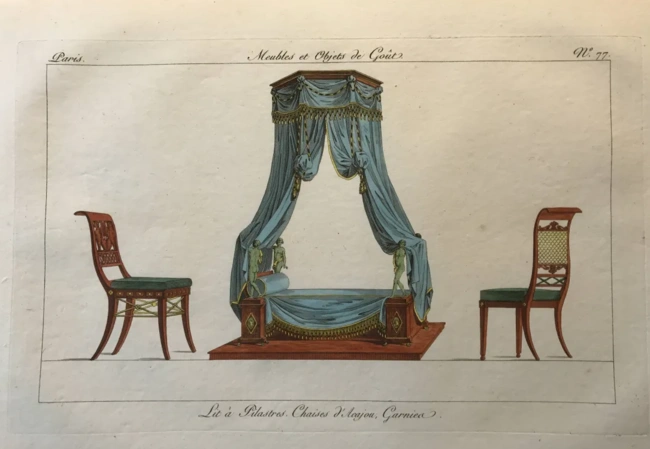 Αφίσα με «μοδάτη» επίπλωση, από το «Meubles et Objets de goût»