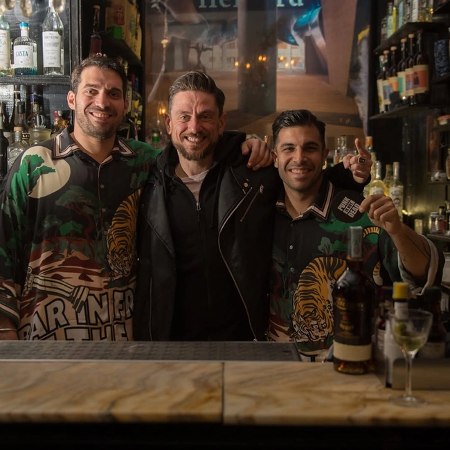 the bar in front 