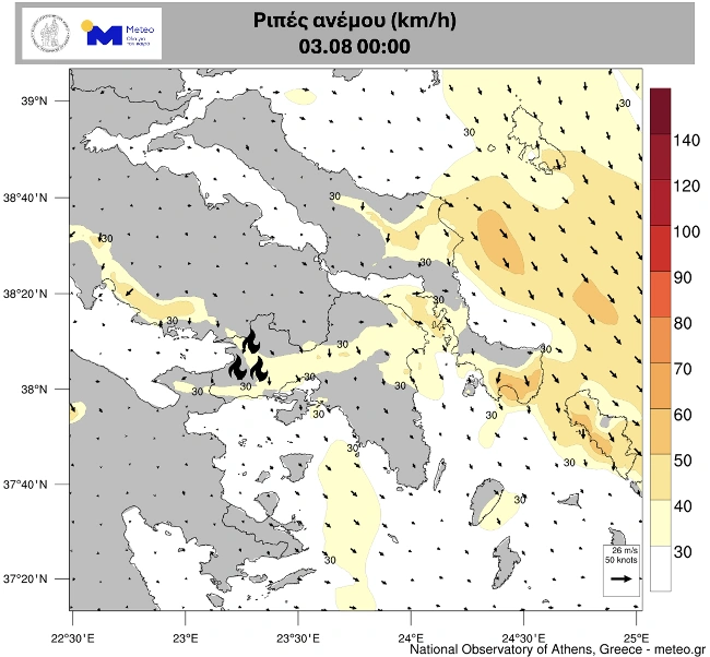 Ένταση των ανέμων