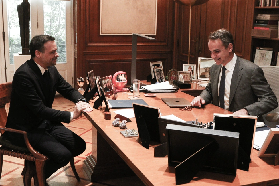 Συνάντηση Κυριάκου Μητσοτάκη - Χάρη Δούκα