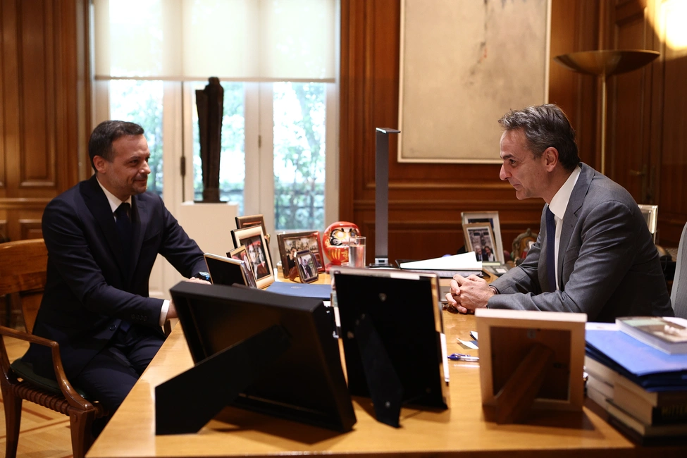 Συνάντηση Κυριάκου Μητσοτάκη - Χάρη Δούκα