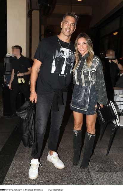 Μπρούνο Τσερέλα-Αθηνά Οικονομάκου στο δείπνο προς τιμήν της Κιάρα Φεράνι