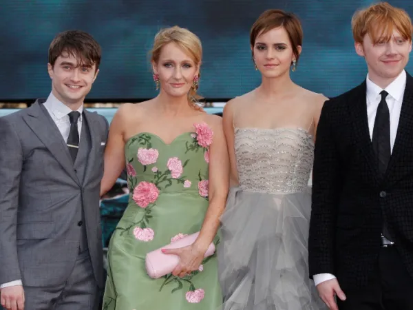 Radcliffe, JK Rowling, Emma Watson και Rupert Grint