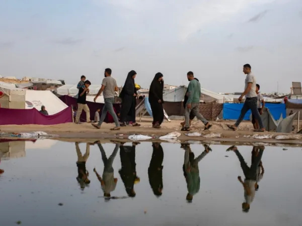 Σκηνές για εσωτερικά εκτοπισμένους σε προσωρινό καταυλισμό στον καταυλισμό της Ράφα