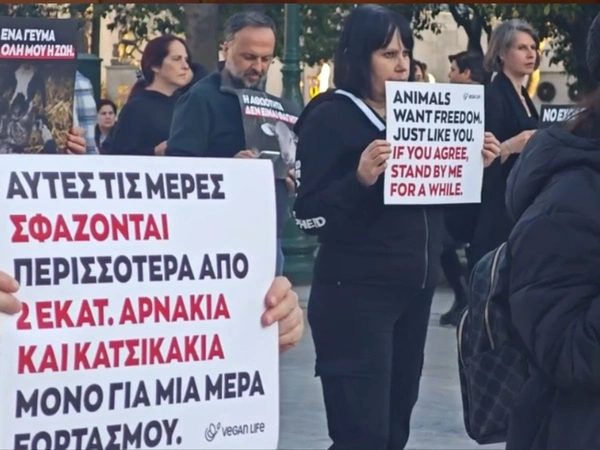 Διαμαρτυρία των Vegans για το Πάσχα