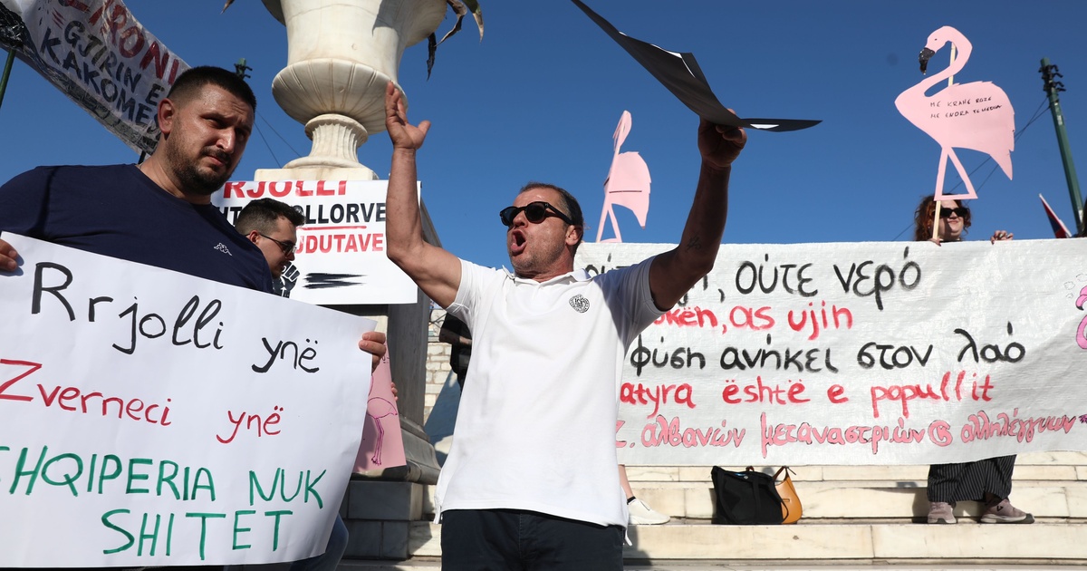 Συγκεντρωση διαμαρτυρίας στο Σύνταγμα για την επένδυση Κούσνερ στην Αλβανία