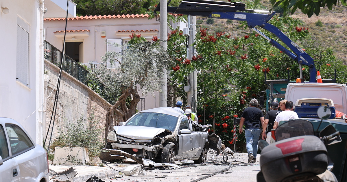 Νέες εικόνες από την τρελή πορεία του φορτηγού στην Ηλιούπολη: Πώς διέλυσε 4 αυτοκίνητα και έριξε την κολώνα