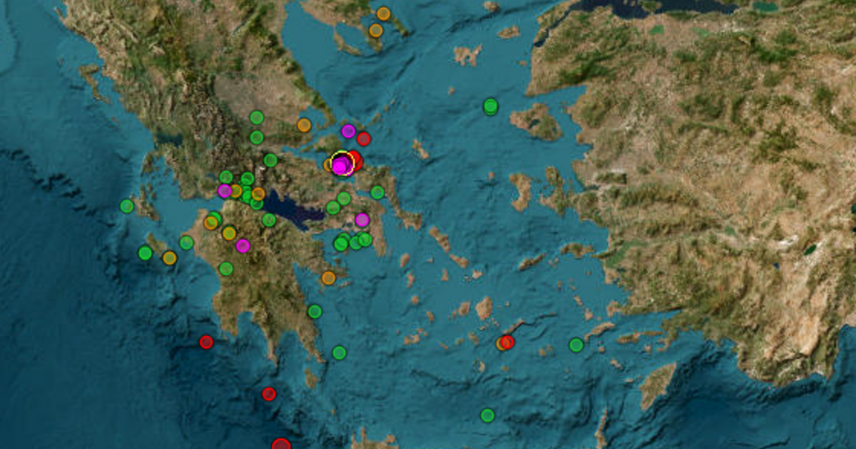 Το ΕΚΠΑ «χαρτογράφησε» τους σεισμούς στην Εύβοια - Παρακολούθηση του φαινομένου σε πραγματικό χρόνο