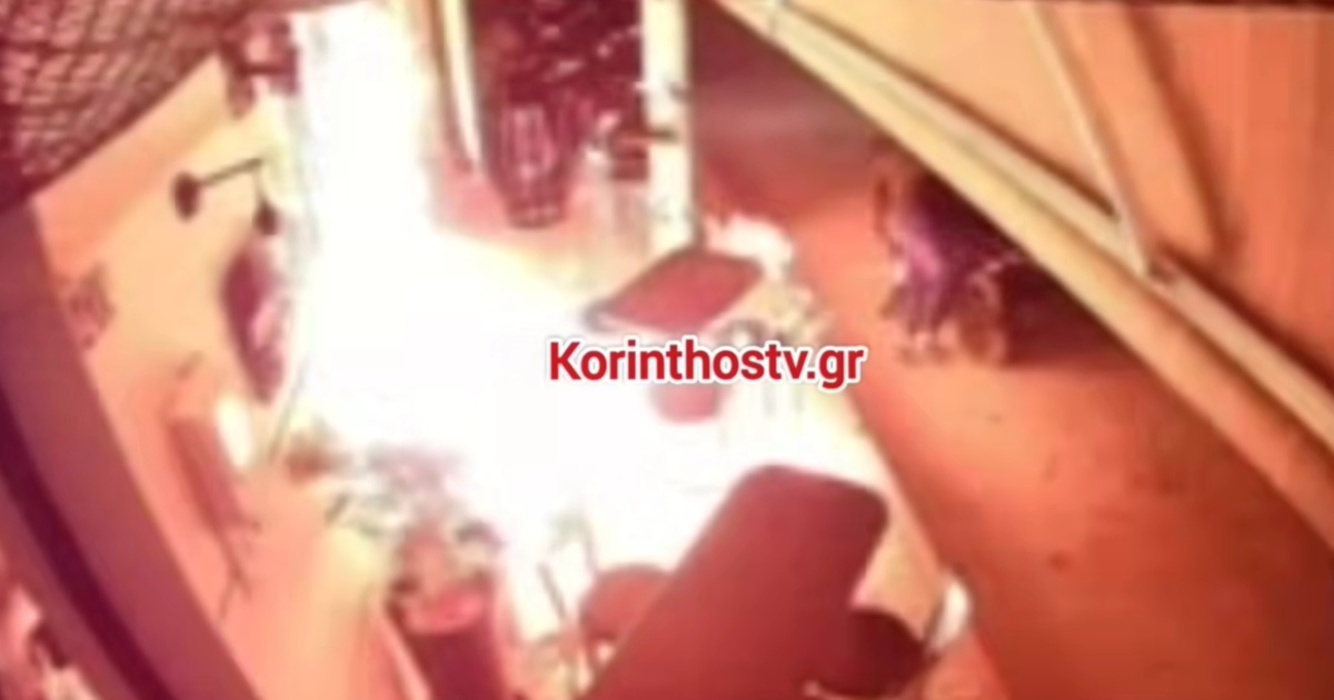 Νεμέα: Καρέ καρέ η εμπρηστική επίθεση σε καφετέρια - Βίντεο με τους δράστες