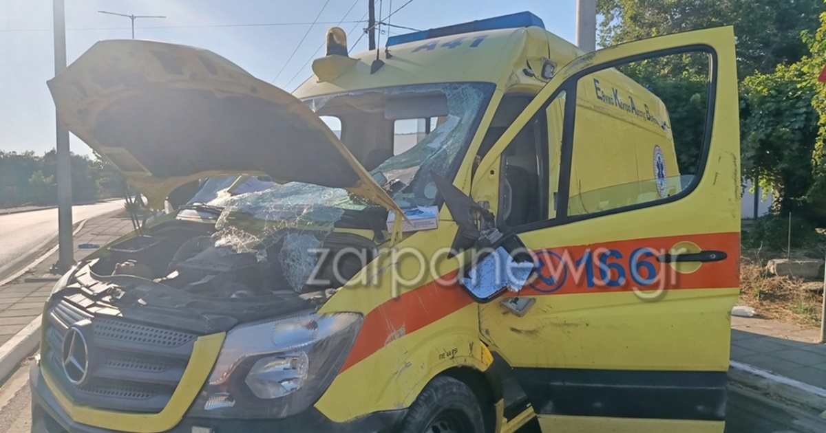 Θανατηφόρο τροχαίο με ασθενοφόρο στα Χανιά: Νεκρός ο ασθενής που μετέφερε το ΕΚΑΒ