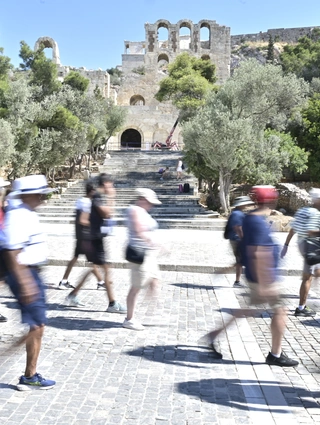 τουρίστες στην Αθήνα