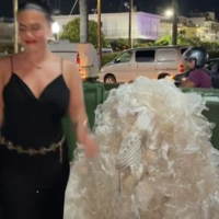 Νυφικό βρέθηκε σε κάδο σκουπιδιών στη Ρόδο