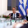 Ο Κυριάκος Μητσοτάκης στο Υπουργικό