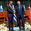 Ο Κυριάκος Μητσοτάκης και ο Ταγίπ Ερντογάν
