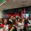 Υποδοχή των 19 ακτιβιστών που κρατούνταν στο Ισραήλ