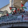 Διαδήλωση μετά την παράνομη παρεμπόδιση του Global Sumud Flotilla
