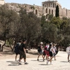 Τουρίστες στην Ακρόπολη
