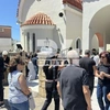 Στιγμιότυπο από την κηδεία του Παντελή Διαμαντάκη