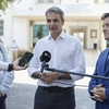 Ο Κυριάκος Μητσοτάκης στη Λέρο