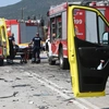 Ασθενοφόρα του ΕΚΑΒ και Πυροσβεστική σε σημείο τροχαίου
