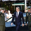 Ο Κυριάκος Μητσοτάκης στην κηδεία του Γιάννη Βαρβιτσιώτη