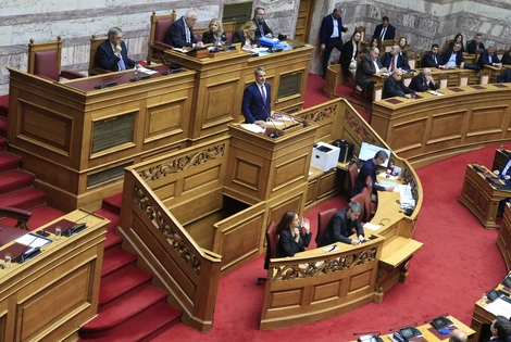 Ο Κυριάκος Μητσοτάκης στη Βουλή