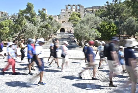 τουρίστες στην Αθήνα