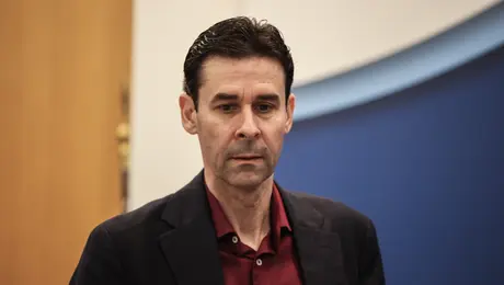 Βασίλης Τσιάρτας σε προεκλογική εκδήλωση.