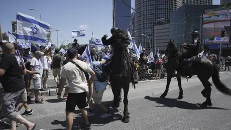 Έφιππη αστυνομία στο Ισραήλ.