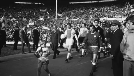 Η είσοδος των ομάδων στον Τελικό του Γουέμπλεϊ.