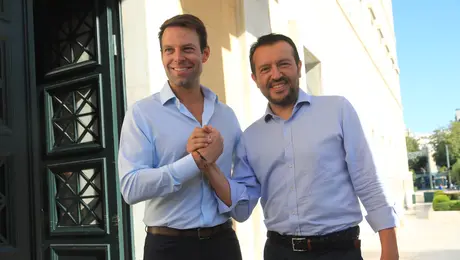 Στέφανος Κασσελάκης και Νίκος Παππάς