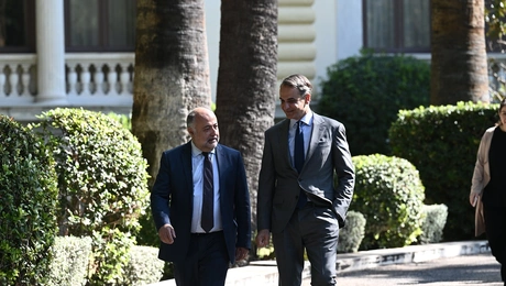 Δημήτρης Τσιόδρας και Κυριάκος Μητσοτάκης