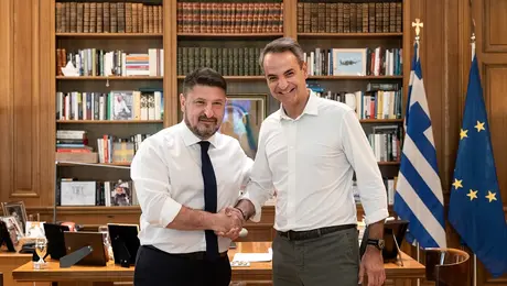 Ο Κυριάκος Μητσοτάκης και ο Νίκος Χαρδαλιάς