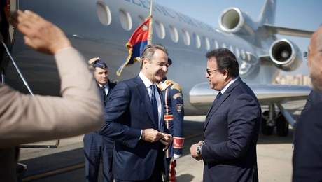 Ο Κυριάκος Μητσοτάκης στο Κάιρο