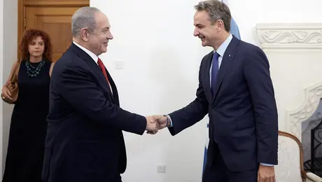 Ο Κυριάκος Μητσοτάκης με τον Μπενιαμίν Νετανιάχου