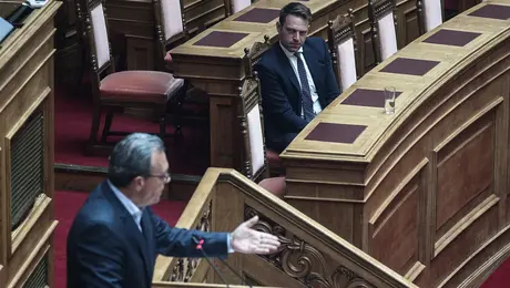 Ο Στέφανος Κασσελάκης στη Βουλή