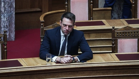 Ο Στέφανος Κασσελάκης στη Βουλή