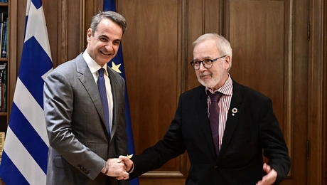 Ο Κυριάκος Μητσοτάκης με τον Werner Hoyer