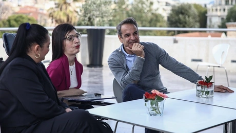 Ο Κυριάκος Μητσοτάκης και η Αργυρώ Λαμπάρα