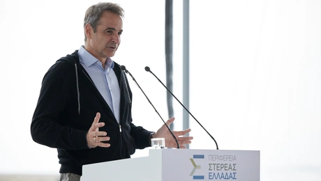 Ο Κυριάκος Μητσοτάκης στον Άγιο Κωνσταντίνο