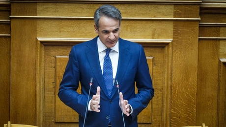 Ο Κυριάκος Μητσοτάκης στη Βουλή