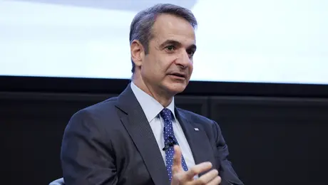 Ο Κυριάκος Μητσοτάκης κατά την επίσκεψή του στο Λονδίνο