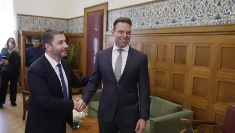 Ο Στέφανος Κασσελάκης και ο Νίκος Ανδρουλάκης