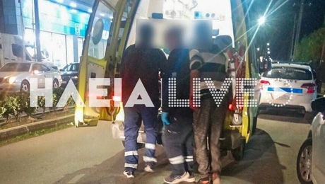 Ασθενοφόρο μεταφέρει τραυματία στο νοσοκομείο - Πϋργος Ηλείας