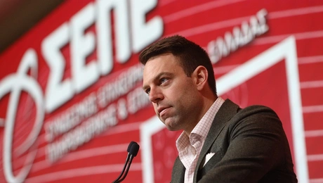 Ο Στέφανος Κασσελάκης σε ομιλία