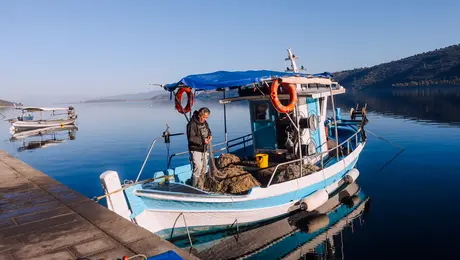 Ένας ψαράς στην Αμφιλοχία.