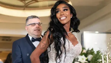 Ελίζαμπεθ Ελέτσι - Νεκτάριος Λεμονίδης στον γάμο τους