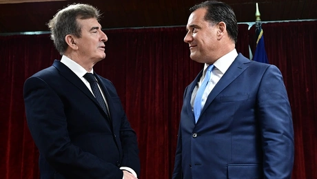 Ο Άδωνις Γεωργιάδης και ο Μιχάλης Χρυσοχοΐδης