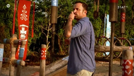 Ο Γιώργος Λιανός σε αγώνισμα του Survivor